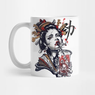 Cool Girl Japanese Pop Art Colorful Illustration Mug